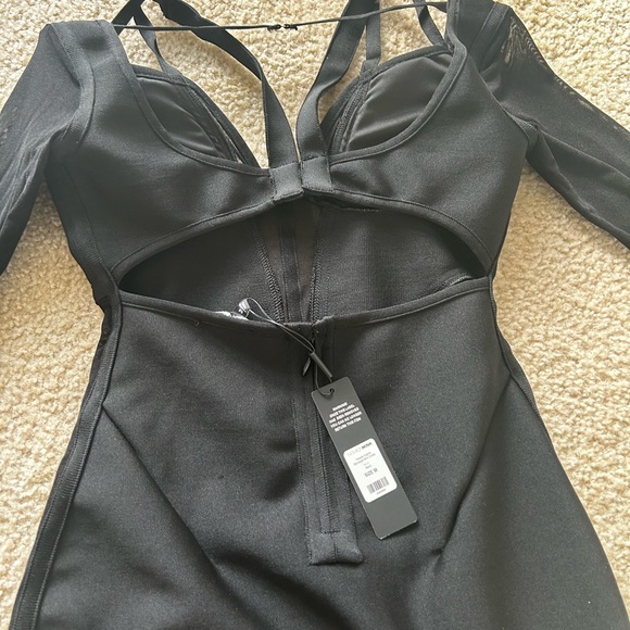 Mini black dress (bandage) size M - Picture 4 of 8